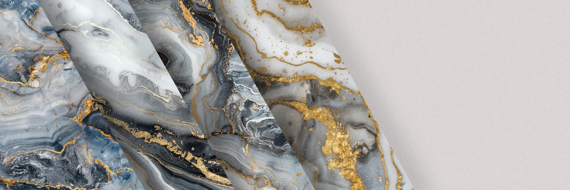 وتختی طرح ماربل سفید و مشکی با رگه‌های طلایی مناسب دکوراسیون مدرن